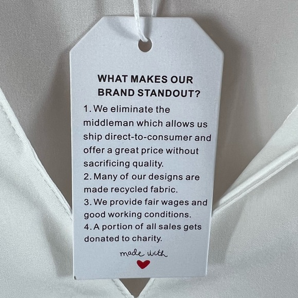 NWT Made with Love Long Sleeve V-Neck - Picture 4 of 4